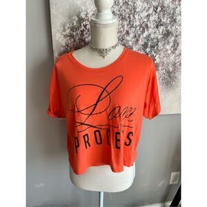 Flag nor fail small crop top tee shirt athletic apparel workout gear ￼soft